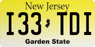 NJ license plate I33TDI