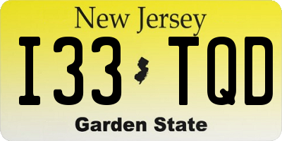 NJ license plate I33TQD