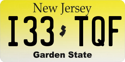 NJ license plate I33TQF