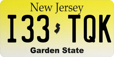 NJ license plate I33TQK