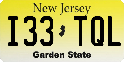 NJ license plate I33TQL