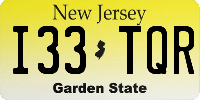 NJ license plate I33TQR
