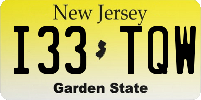 NJ license plate I33TQW