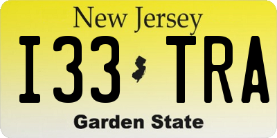 NJ license plate I33TRA