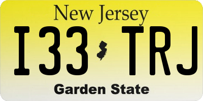 NJ license plate I33TRJ
