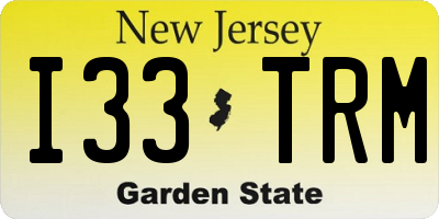 NJ license plate I33TRM