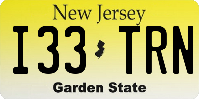 NJ license plate I33TRN