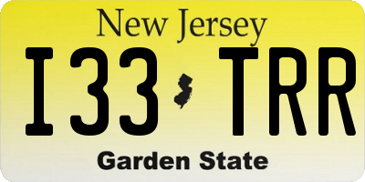 NJ license plate I33TRR