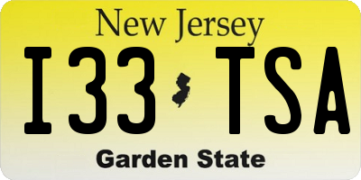 NJ license plate I33TSA
