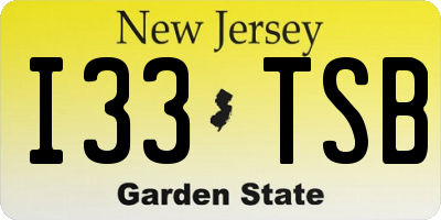 NJ license plate I33TSB