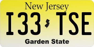 NJ license plate I33TSE