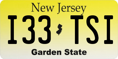 NJ license plate I33TSI