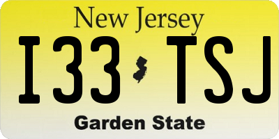 NJ license plate I33TSJ