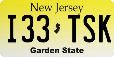 NJ license plate I33TSK