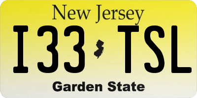 NJ license plate I33TSL