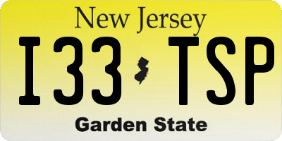 NJ license plate I33TSP