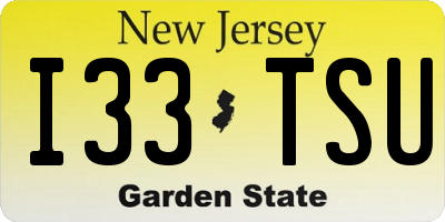 NJ license plate I33TSU
