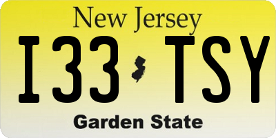 NJ license plate I33TSY