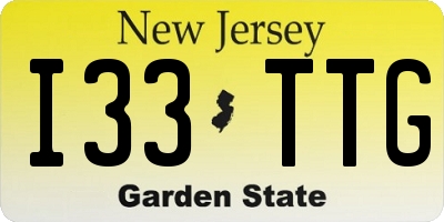 NJ license plate I33TTG