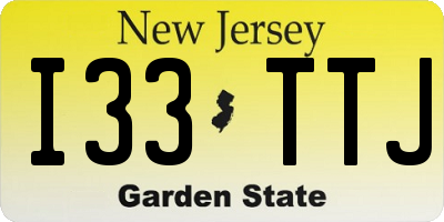 NJ license plate I33TTJ