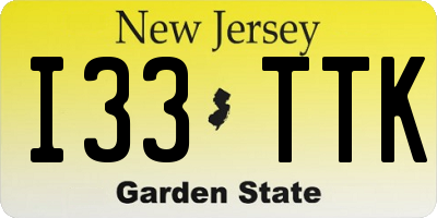 NJ license plate I33TTK