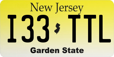 NJ license plate I33TTL