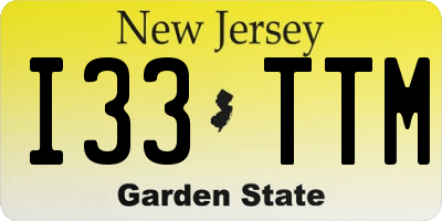 NJ license plate I33TTM