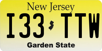 NJ license plate I33TTW