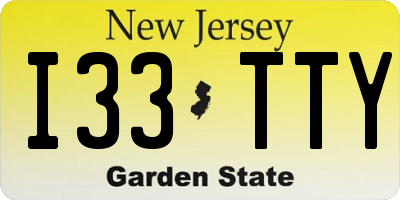 NJ license plate I33TTY