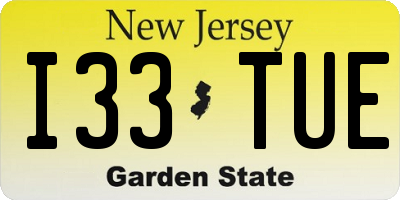 NJ license plate I33TUE