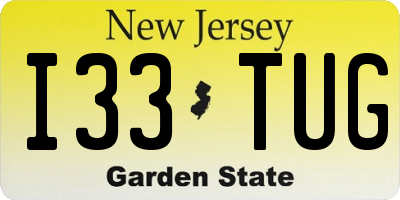NJ license plate I33TUG