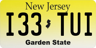 NJ license plate I33TUI
