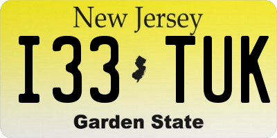 NJ license plate I33TUK