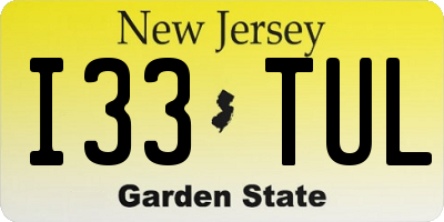 NJ license plate I33TUL