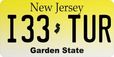 NJ license plate I33TUR