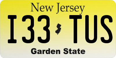 NJ license plate I33TUS