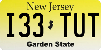 NJ license plate I33TUT