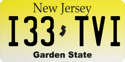 NJ license plate I33TVI