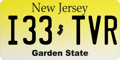 NJ license plate I33TVR
