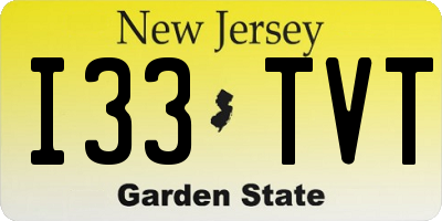 NJ license plate I33TVT