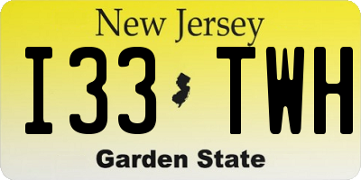 NJ license plate I33TWH