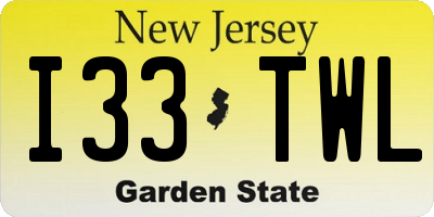 NJ license plate I33TWL