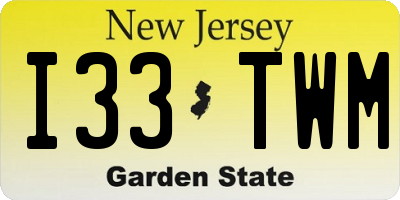 NJ license plate I33TWM