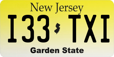 NJ license plate I33TXI