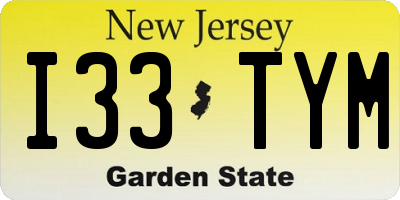 NJ license plate I33TYM