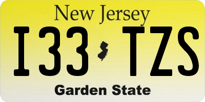 NJ license plate I33TZS