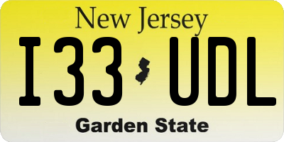 NJ license plate I33UDL