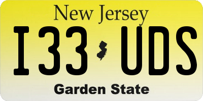 NJ license plate I33UDS