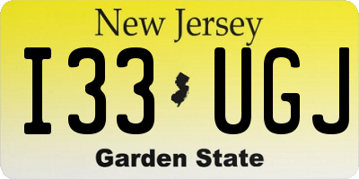 NJ license plate I33UGJ