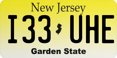 NJ license plate I33UHE